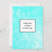 プリンスまたはプリンセスベビーシャワー 招待状 (裏面)