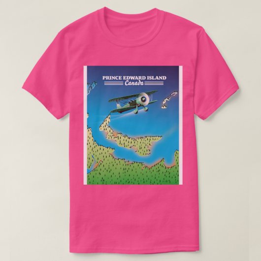 プリンスアイランドカナダの美しい地図 Tシャツ (デザイン正面)