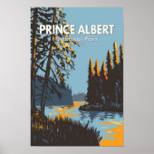 プリンスアルバートナショナルパークカナダ旅行ヴィンテージ ポスター (正面)