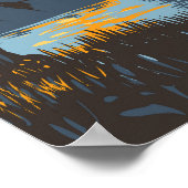 プリンスアルバートナショナルパークカナダ旅行ヴィンテージ ポスター (角)