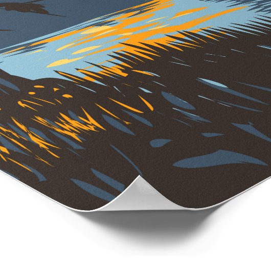 プリンスアルバートナショナルパークカナダ旅行ヴィンテージ ポスター (角)