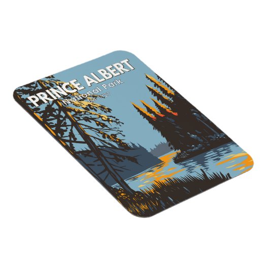 プリンスアルバートナショナルパークカナダ旅行ヴィンテージ マグネット (右側)