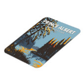 プリンスアルバートナショナルパークカナダ旅行ヴィンテージ マグネット (左側)