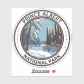 プリンスアルバート国立公園カナダ冬の芸術 シール (シート)