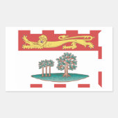 プリンスエドワード島フラッグスグラフィック 長方形シール (正面)