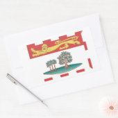 プリンスエドワード島フラッグスグラフィック 長方形シール (封筒)