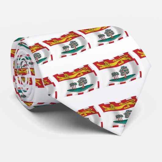 プリンスエドワード島国旗のタイ ネクタイ (ロール)