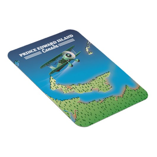 プリンスエドワード島、カナダの地図。 マグネット (右側)