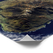 プリンスエドワード諸島の衛星観測 ポスター (角)