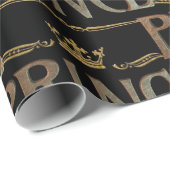プリンスエレガントロイヤリティレタリングクラウン ラッピングペーパー (ロールコーナー)
