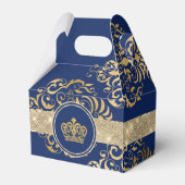 プリンスエレガント王室のベイビーシャワー フェイバーボックス (裏面サイド)