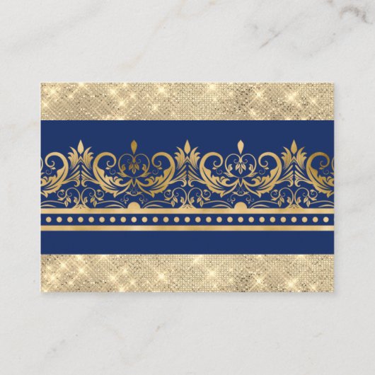 プリンスエレガント王室のベビーシャワーおむつラッフル エンクロージャーカード (裏面)