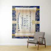 プリンスエレガント赤ちゃんシャワー背景をスクロール タペストリー (インサイチュ)