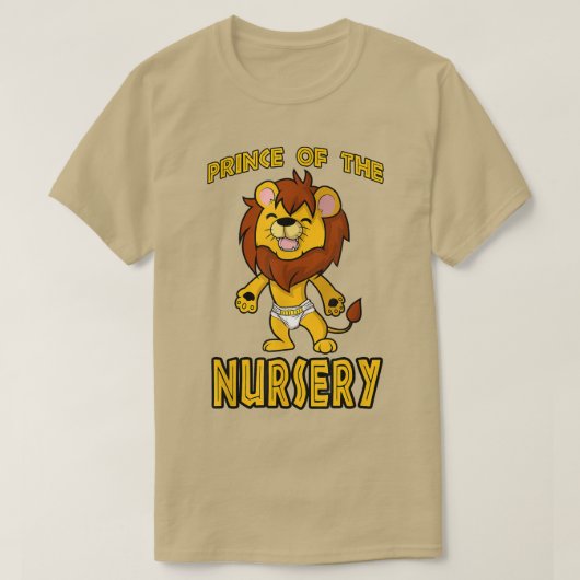 プリンスオブザおむつ子供部屋ベビーライオン Tシャツ (デザイン正面)