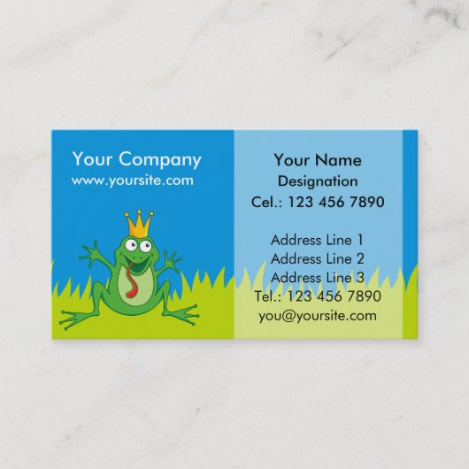 プリンスカエル 名刺 (正面)