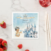 プリンスキャッスル王室のドラゴンクラウンブルー金ゴールドボーイ スタンダードカクテルナプキン (インサイチュ)