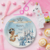 プリンスキャッスル王室のドラゴンクラウンブルー金ゴールドボーイ ペーパープレート (パーティー)