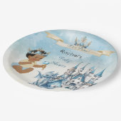 プリンスキャッスル王室のドラゴンクラウンブルー金ゴールドボーイ ペーパープレート (アングル)