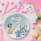 プリンスキャッスル王室のドラゴンクラウンブルー金ゴールドボーイ ペーパープレート (パーティー)