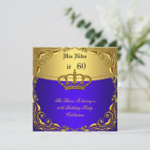 プリンスキングレッド金ゴールド王室のブルークラウン誕生日60 招待状 (スタンド正面)