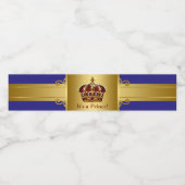 プリンスクラウンベビーシャワーウォーターボトルラベル ペットボトルラベル (シングルラベル)