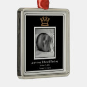 プリンスクラウン男の赤ちゃん写真オーナメント メタルオーナメント (右)