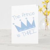 プリンスクラウン誕生日Tシャツとギフト カード (黄色い花)