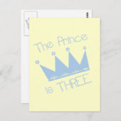 プリンスクラウン誕生日Tシャツとギフト ポストカード (正面/裏面)
