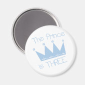 プリンスクラウン誕生日Tシャツとギフト マグネット (正面/裏面)