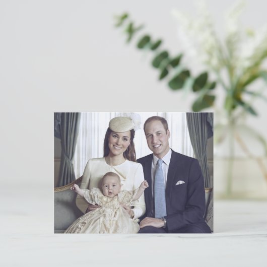 プリンスジョージ《キリスト教》洗礼式や命名式2013年10月スタイル化 ポストカード (スタンド正面)