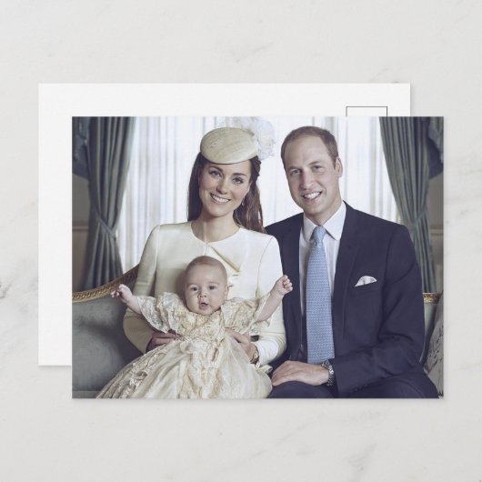 プリンスジョージ《キリスト教》洗礼式や命名式2013年10月スタイル化 ポストカード (正面/裏面)