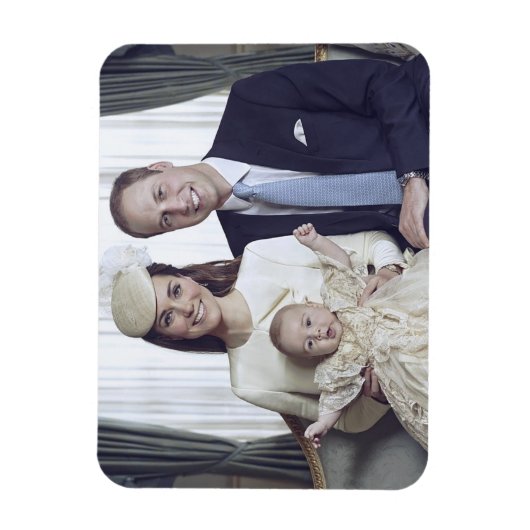 プリンスジョージ《キリスト教》洗礼式や命名式2013年10月スタイル化 マグネット (縦)