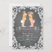 プリンスチョークジェンダーのプリンセスの表示 招待状 (正面)