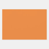 プリンストン無地のオレンジ ラッピングペーパーシート (正面2)