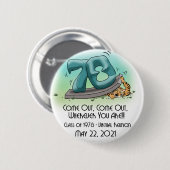 プリンストン'78 43番目の懇親会来'アウト' 2"ボタン 缶バッジ (正面&裏面)