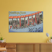 プリンストン，ウェストバージニア – ラージレターシーン キャンバスプリント (インサイチュ (リビング))