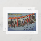 プリンストン,ウェストバージニア – ラージレターシーン ポストカード (正面/裏面)