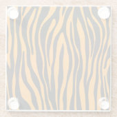 プリンストン・オレンジ・ゼブラ印刷 ガラスコースター (裏面)