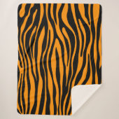 プリンストン・オレンジ・ゼブラ印刷 シェルパブランケット (正面)