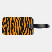 プリンストン・オレンジ・ゼブラ印刷 ラゲッジタグ (裏面横)