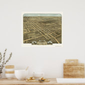 プリンストン， ILパノラママップ – 1870 ポスター (キッチン)