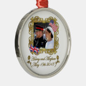 プリンスハリーとメガン王室のマルクル結婚ズ メタルオーナメント (右)