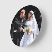 プリンスハリーとメガン王室のマルクル結婚ズ ラウンド壁時計 (傾斜)