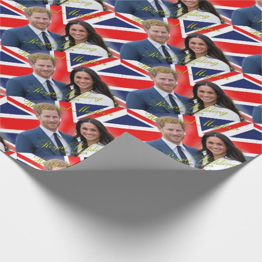 プリンスハリーとメガン王室のマルクル結婚ズ ラッピングペーパー (角)