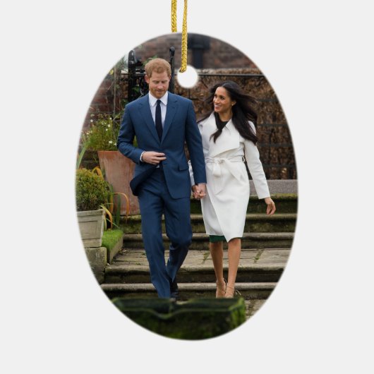 プリンスハリーメガン王室のマルクル結婚ズ セラミックオーナメント (裏面)
