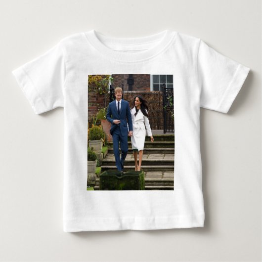 プリンスハリーメガン王室のマルクル結婚ズ ベビーTシャツ (正面)