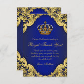 プリンスバースデーパーティーサンキューカード サンキューカード (正面/裏面)