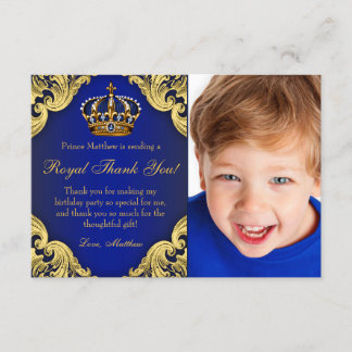 プリンスバースデーパーティーサンキューカード サンキューカード