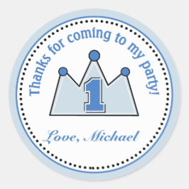 プリンスバースデーパーティー好意ステッカー ラウンドシール