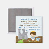 プリンスバースデーパーティー招待磁石 マグネット (正面/裏面)